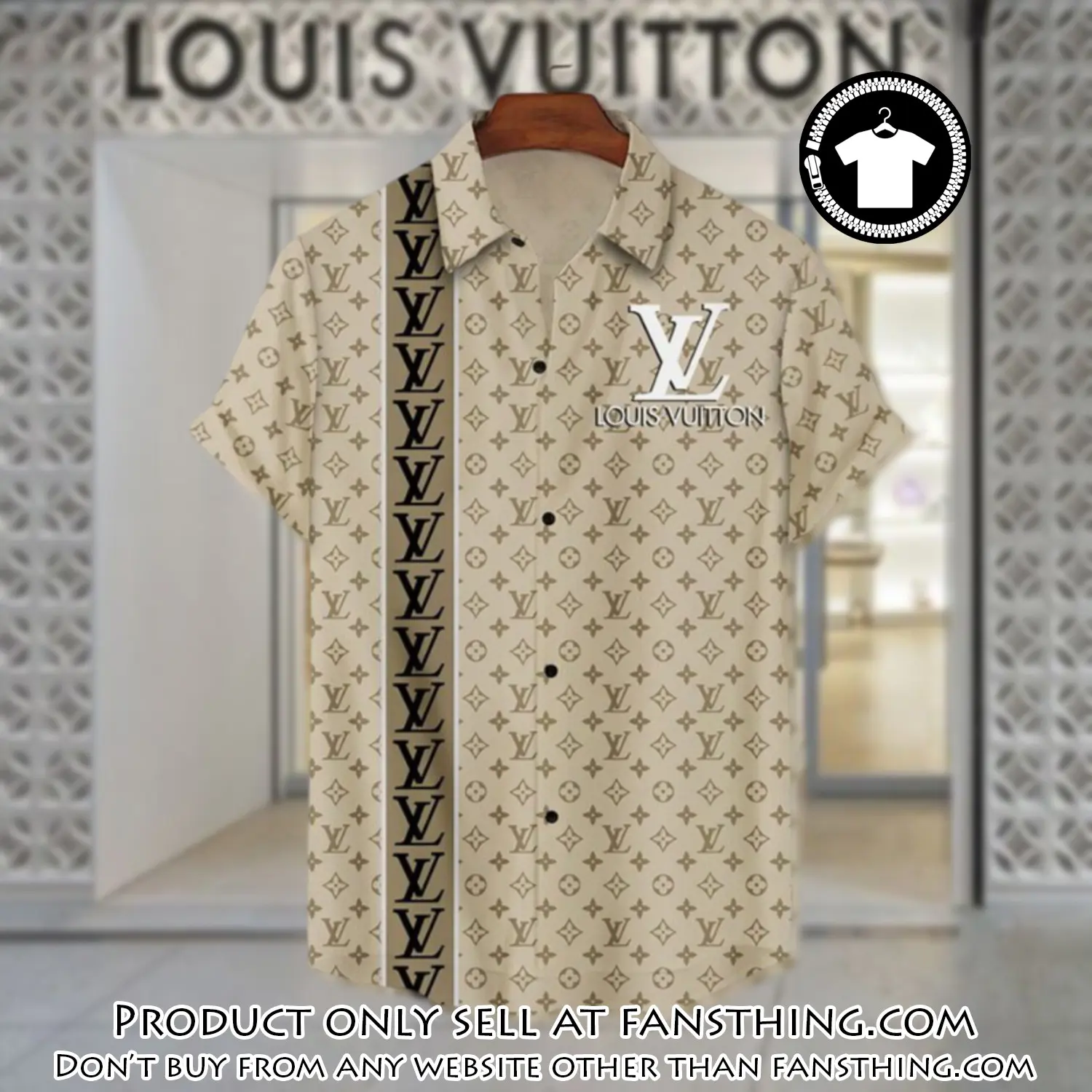 Lv louis vuitton luxury hawaiian shirt & short set lhs1191 fst5153886